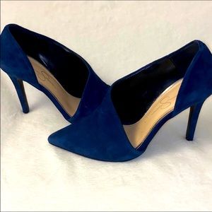 Jessica Simpson Blue Suede Heels Size 8.5